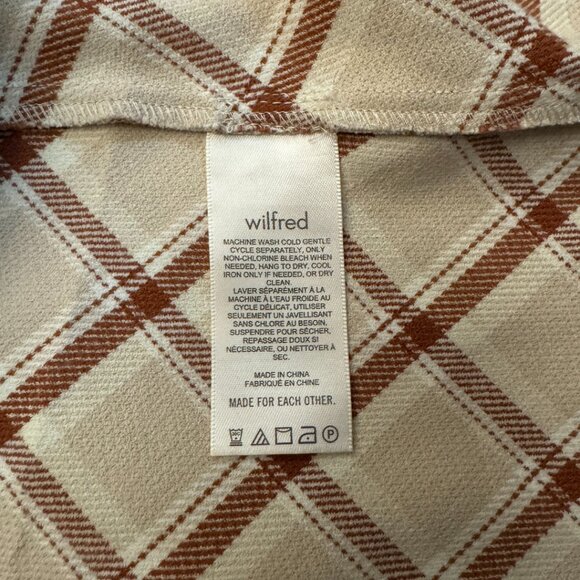 Aritzia Wilfred Classic Mini Skirt | Cream Multi Plaid | Size 14/XL - Picture 8 of 10